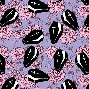 Coffins on Pink Flowers