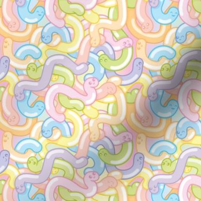 Cheerful Pastel Worms