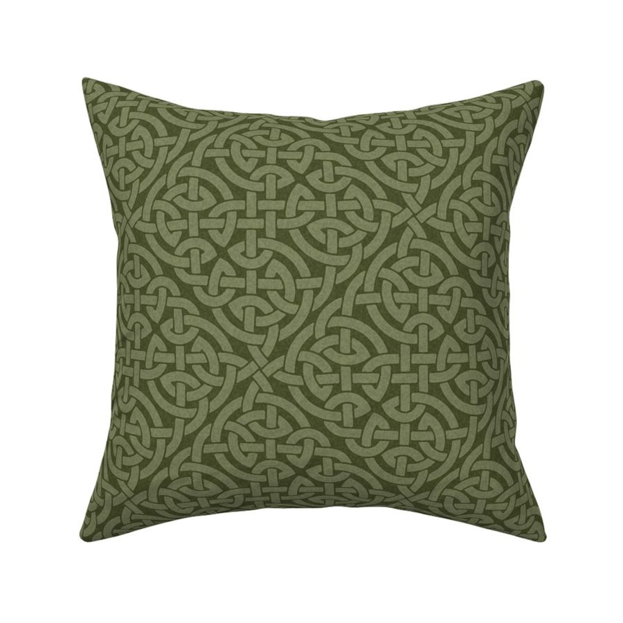 Celtic knot allover - olive green