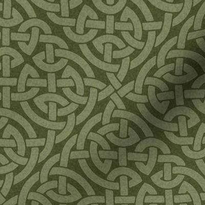 Celtic knot allover - olive green