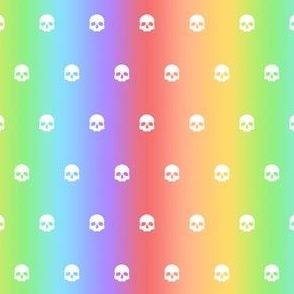 Rainbow Skull Polkadots