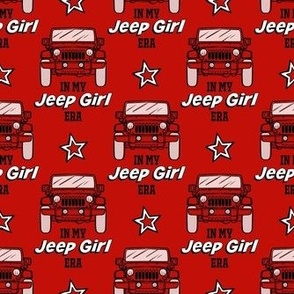 Small In My Jeep Girl Era Red