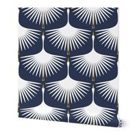 Art Deco Swans - Epic Navy - 12"