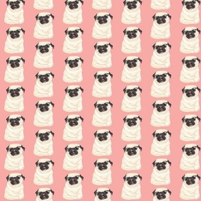 Pug With Glasses - Pink