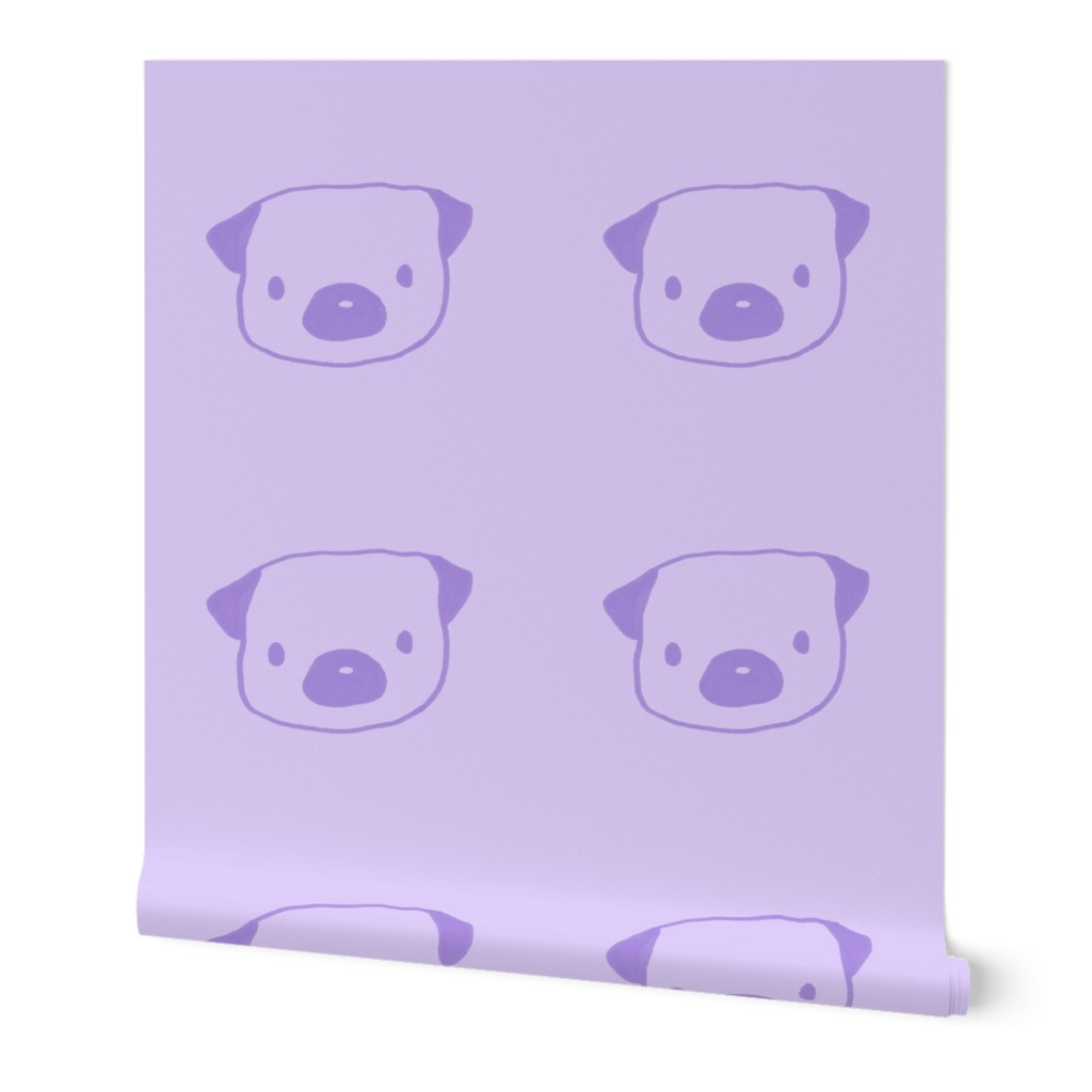 Little Pug Faces - Purple