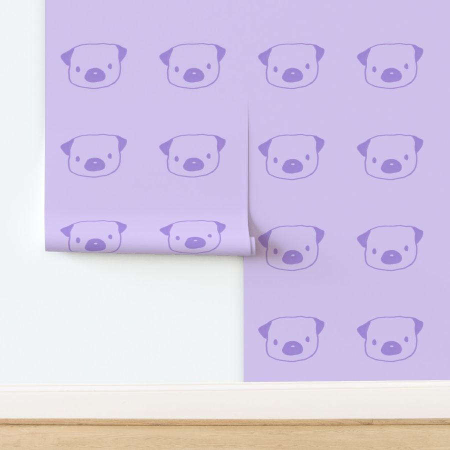 Little Pug Faces - Purple