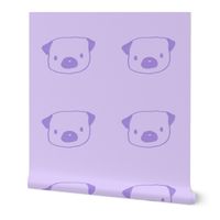 Little Pug Faces - Purple