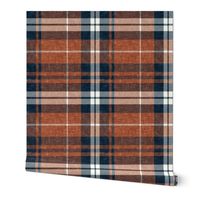 fall plaid - rust/dark blue -  LAD21