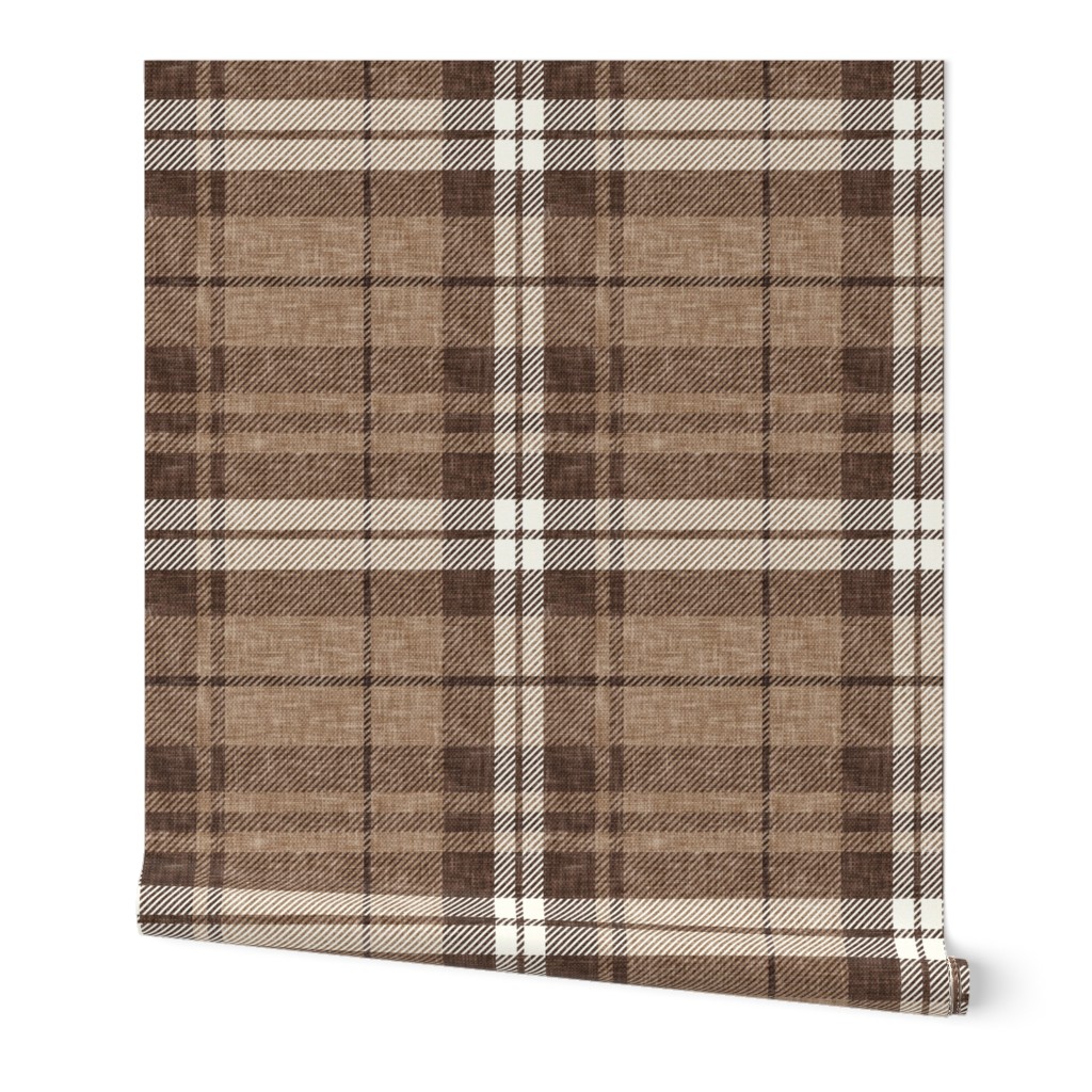 netural plaid - fall plaid in brown - LAD21