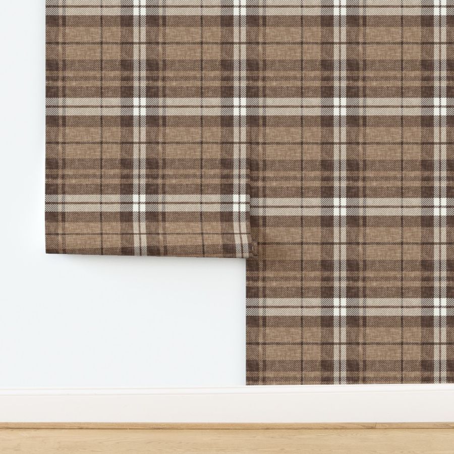 netural plaid - fall plaid in brown - LAD21