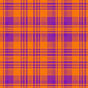 Halloween plaid orange purple