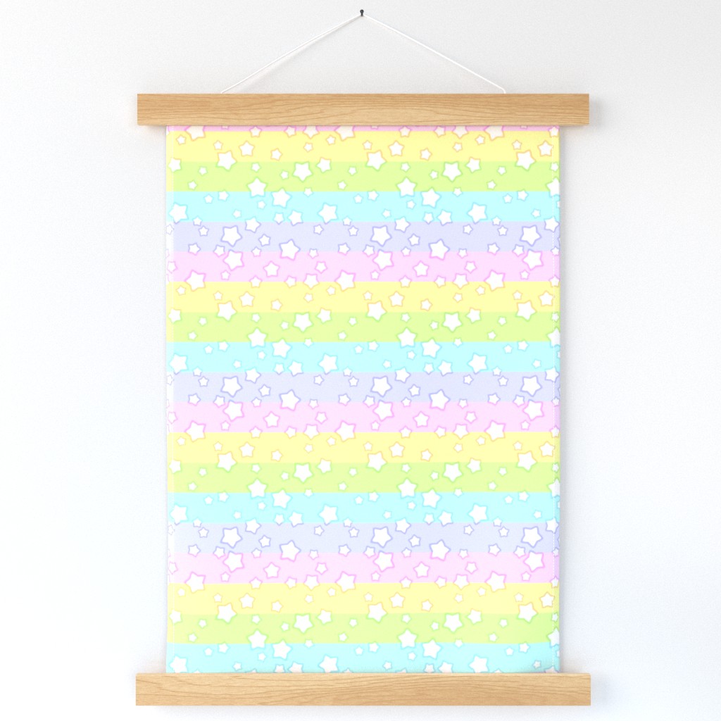 pastel rainbow stars - M