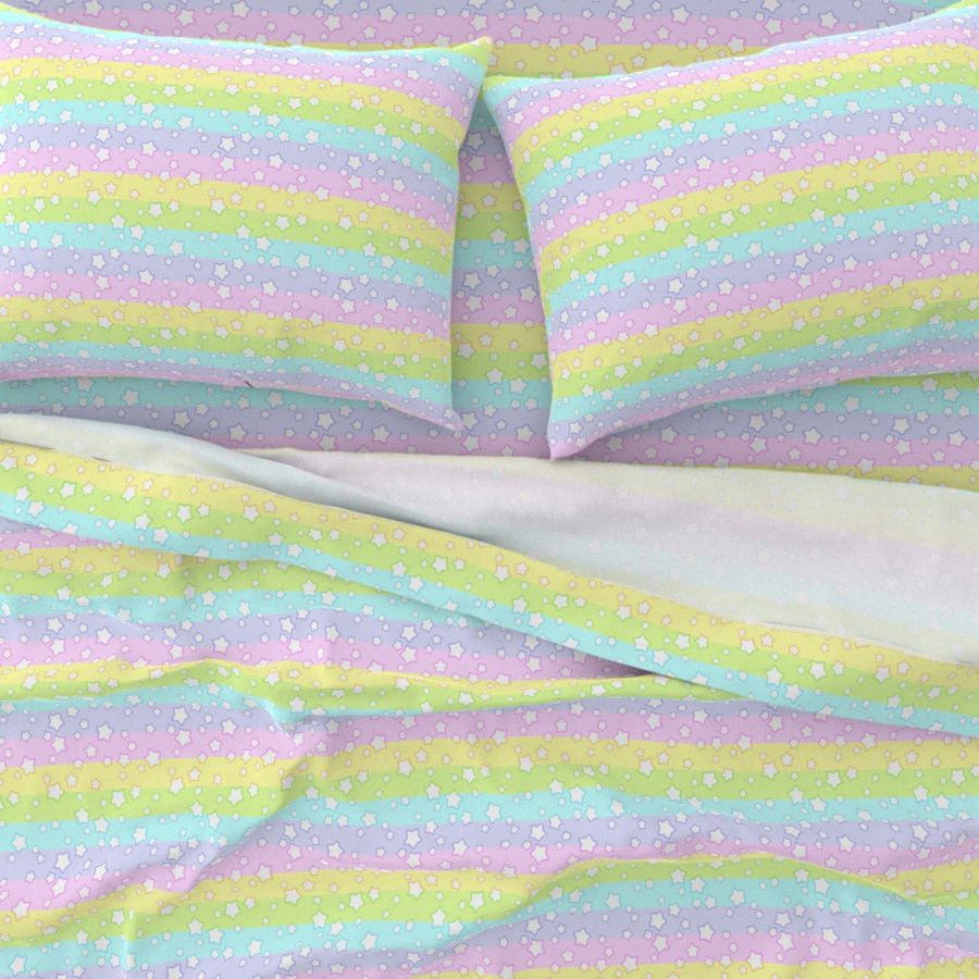 pastel rainbow stars - M