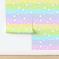 pastel rainbow stars - M