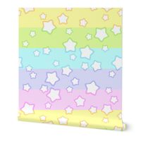 pastel rainbow stars - M