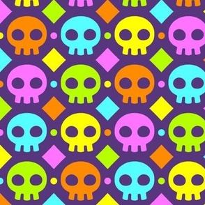 rainbow skulls - L