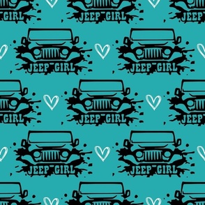 Jeep Girl Turquoise Blue