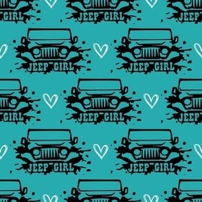 Small Jeep Girl Turquoise Blue