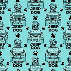 Blue Jeep Dog Labrador Retriever