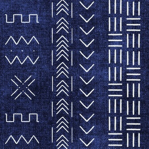 Mudcloth Navy Arrows  Mud Cloth African Blue