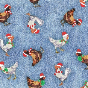 Christmas Chickens Holiday Little Chicken Winter Farm