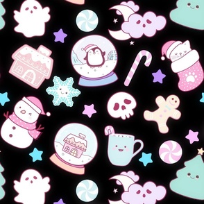 gothmas kawaii pink black christmas 2022