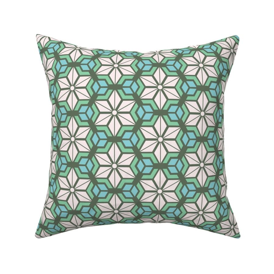 Japanese Hexagon star, moss green, 6 inch