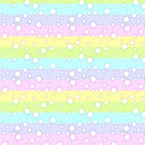 pastel rainbow stars - S