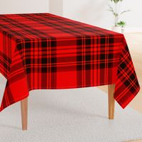 Jumbo Bright Red and Black Stewart Christmas Tartan