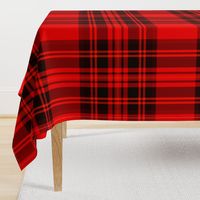 Jumbo Bright Red and Black Stewart Christmas Tartan