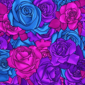 Large Bi Pride Roses