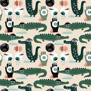 Crocodile tears-pattern