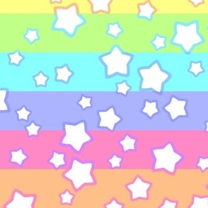 rainbow stars - L