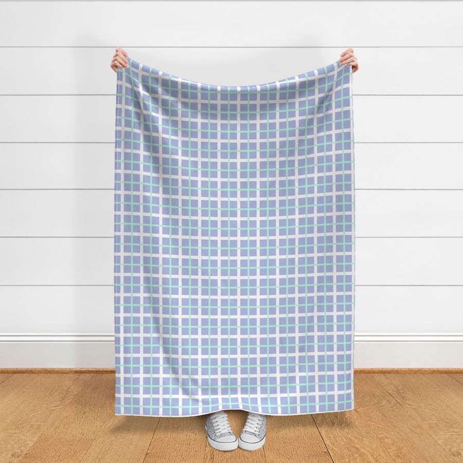 pastel plaid - lilac and mint