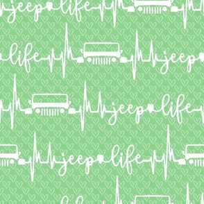 Jeep Life Heartbeat Green