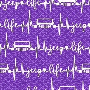 Small Jeep Life Heartbeat Purple