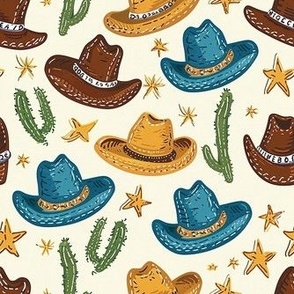 Smaller Cowboy Hats and Cactus Ivory