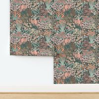 Garden Bloom Floral-Jumbo-Large-Coral Dark Pine-Hufton-Studio