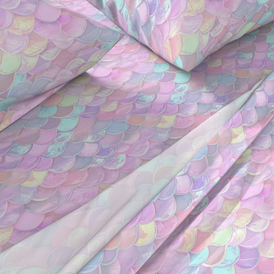 Mermaid Scales Fishy Tail Skin Fairy Kei Pastel Pink Small Scales Y2K