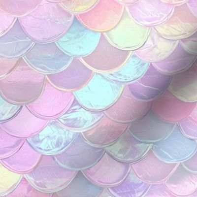 Mermaid Scales Fishy Tail Skin Fairy Kei Pastel Pink Small Scales Y2K