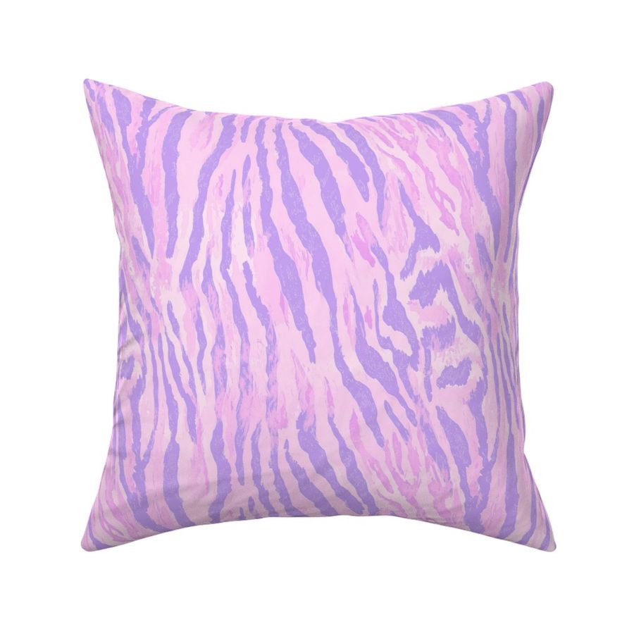 Pink Zebra Tigers Light Purple Animal Print Y2K Gyaru Harajuku Lilac Fairy