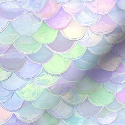 Mermaid Scales Light Purple Pastel Blue Rainbow Y2K Mermaidcore Fairy Kei