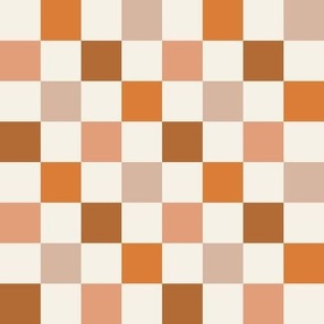 Smaller Bigger Pumpkin Pie Autumn Checkerboard