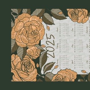 Calendar 2025 Boho Chic Classic Roses