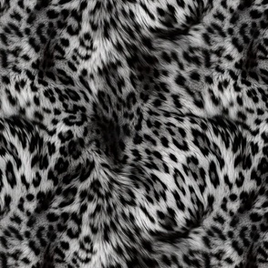 White Leopard Snow Silver Gray Leopard Animal Print