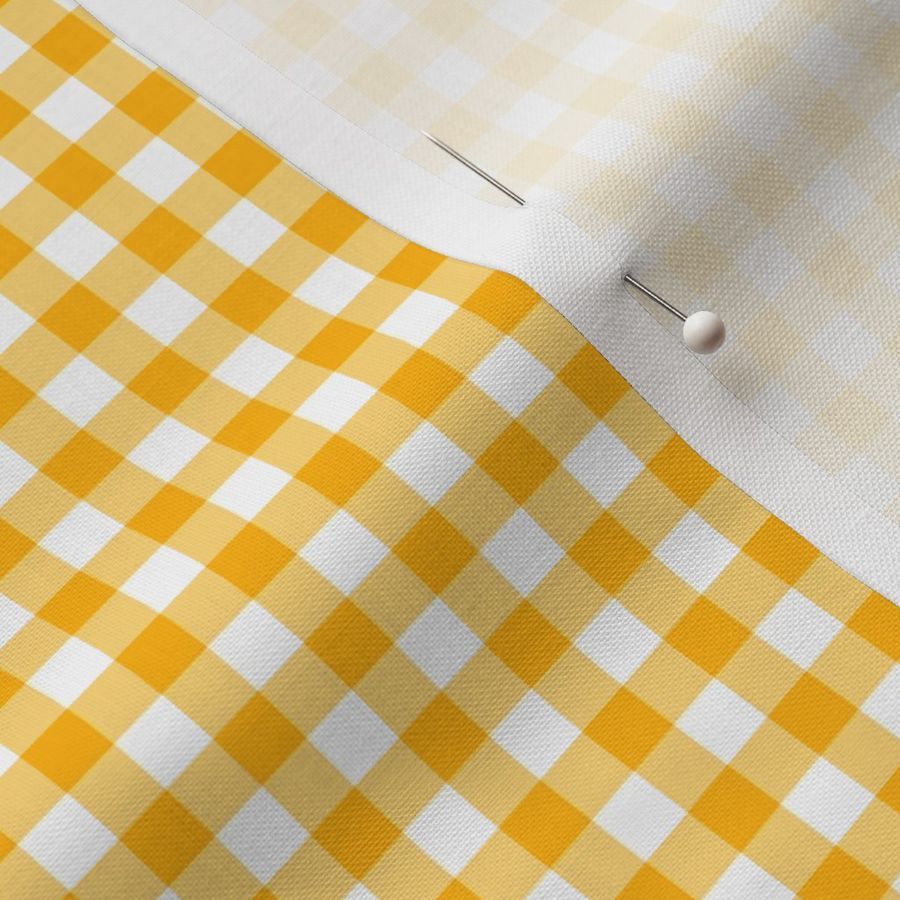 saffron and white gingham, 1/4" squares 