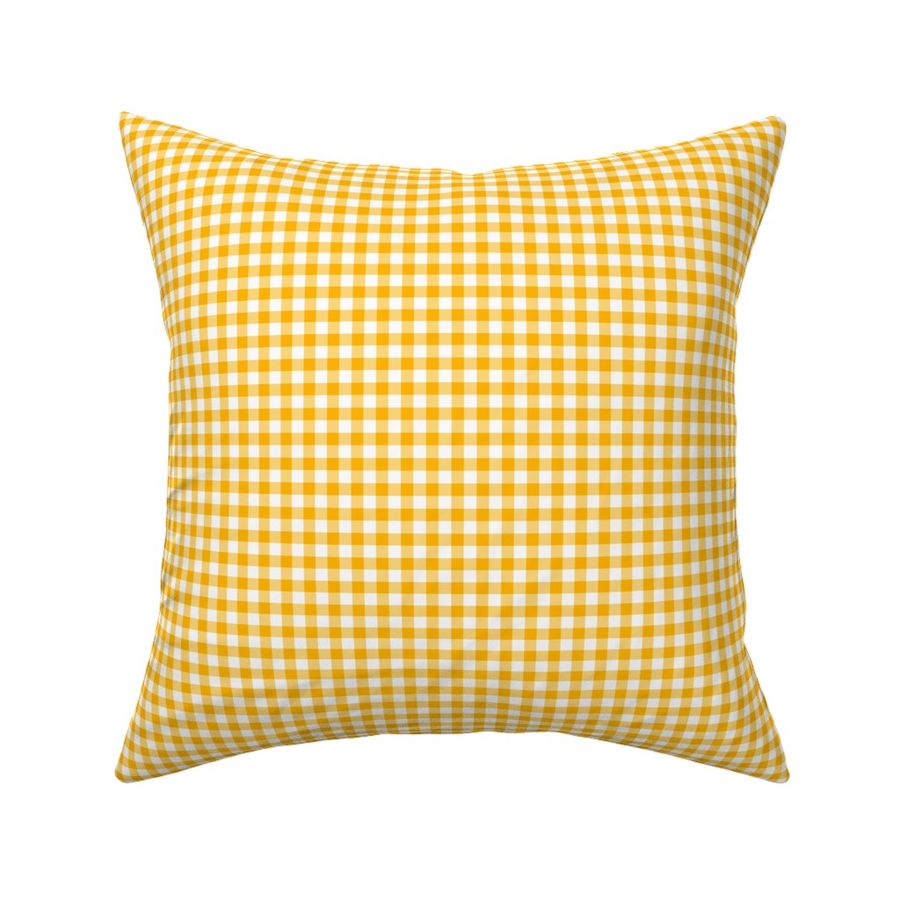 saffron and white gingham, 1/4" squares 