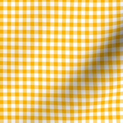 saffron and white gingham, 1/4" squares 