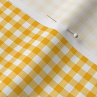 saffron and white gingham, 1/4" squares 