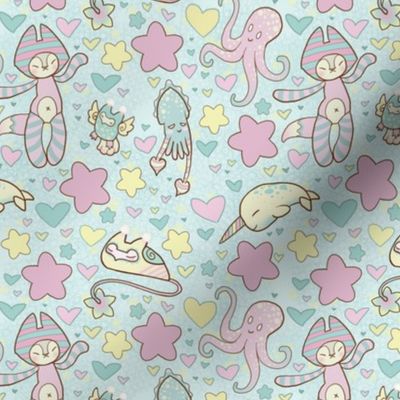 Fairy Kei Land - Large print teal